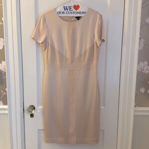 *last chance* Ann Taylor short-sleeve blush satin dress Size 8